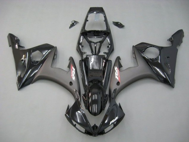 Contrast Black 2003-2005 YZF R6 Motorcycle Fairings