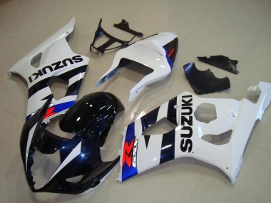 Dark Blue White 2003-2004 GSXR 1000 Motorcycle Fairings