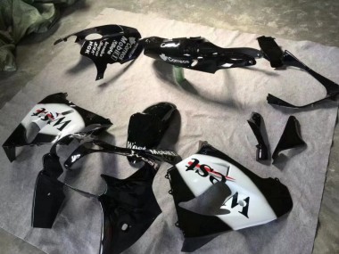 Glossy Black White 2000-2001 ZX9R Motorcycle Fairings