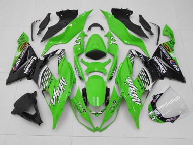 Green Black 11 2013-2018 ZX6R Motorcycle Fairings