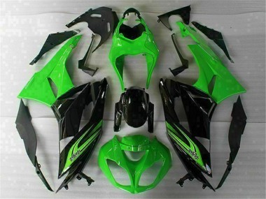 Green Black 2009-2012 ZX6R Motorcycle Fairings