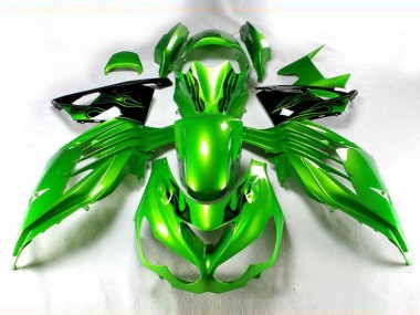 Green Black 2012-2021 ZX14R ZZR1400 Motorcycle Fairings