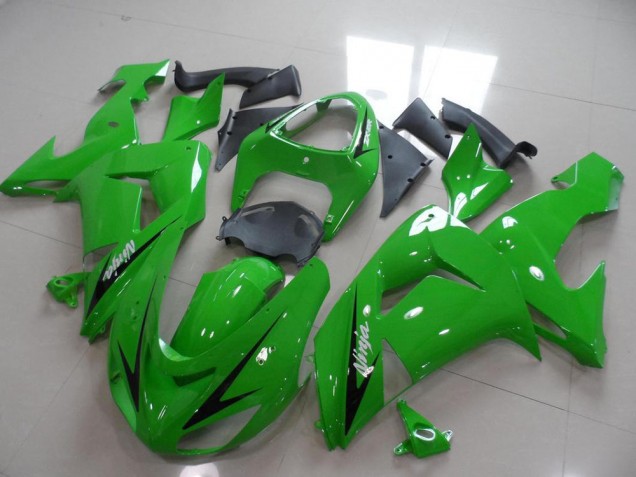 Green Black Arrow 2006-2007 ZX10R Motorcycle Fairings