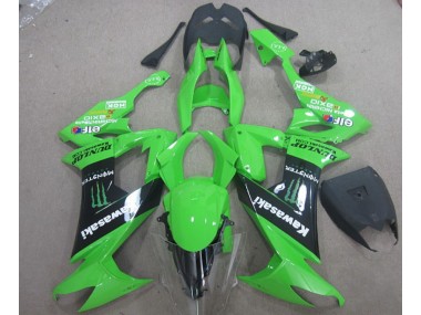 Green Black Monster 2008-2010 ZX10R Motorcycle Fairings