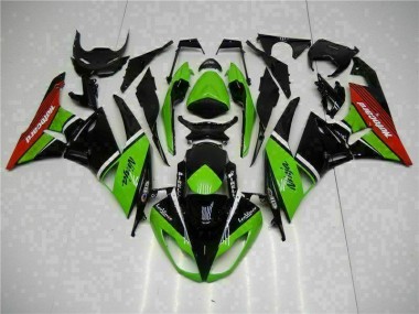 Green Black Red 2009-2012 ZX6R Motorcycle Fairings