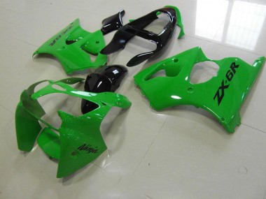 Green Black Tail 2000-2002 ZX6R Motorcycle Fairings