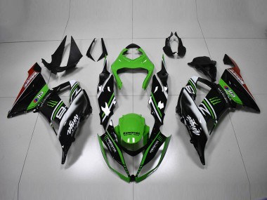 Green Black White 2013-2018 ZX6R Motorcycle Fairings