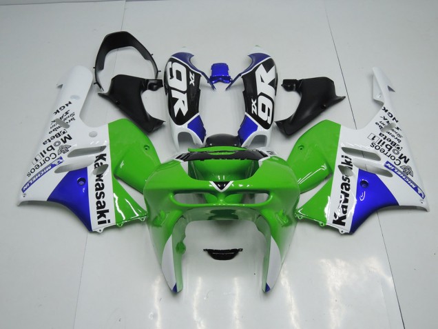 Green White 1994-1997 ZX9R Motorcycle Fairings