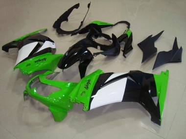 Green White Black 2008-2012 ZX250R Motorcycle Fairings