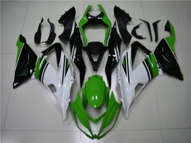 Green White Black 2013-2018 ZX6R Motorcycle Fairings