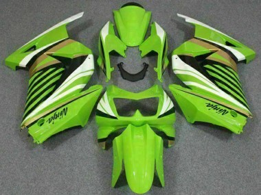 Green White Black Ninja 2008-2012 EX250 Motorcycle Fairings