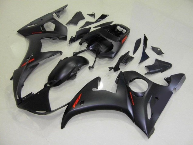 Matte Black Red Decals 2003-2005 YZF R6 Motorcycle Fairings