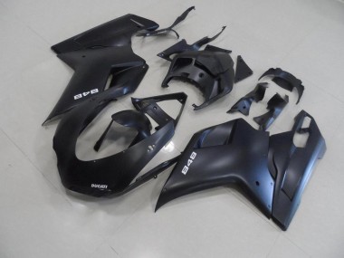 Matte Black with White 848 2007-2014 Ducati 848 1098 1198 Motorcycle Fairings