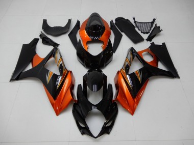 Orange Black 2007-2008 GSXR 1000 Motorcycle Fairings