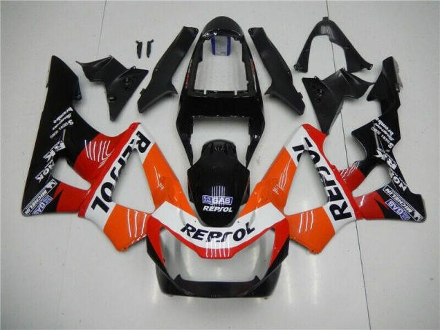 Orange Red Black Repsol 2000-2001 CBR900RR 929RR Motorcycle Fairings