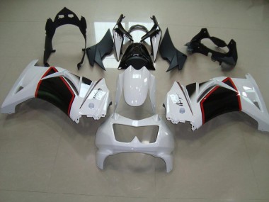 Pearl White Black 2008-2012 ZX250R Motorcycle Fairings