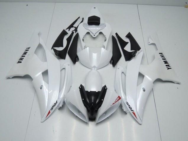 Pearl White and Red Sticker 2008-2016 YZF R6 Motorcycle Fairings