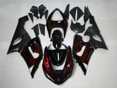 Red Black 2005-2006 ZX6R Motorcycle Fairings