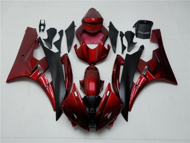 Red Black 2006-2007 YZF R6 Motorcycle Fairing