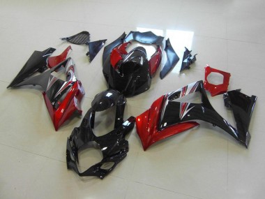 Red Black No Sticker 2007-2008 GSXR 1000 Motorcycle Fairings