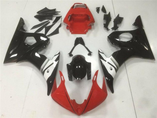 Red Black White 2003-2005 YZF R6 Motorcycle Fairings