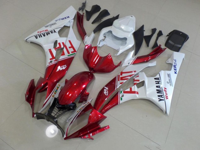 Red Fiat 2006-2007 YZF R6 Motorcycle Fairings