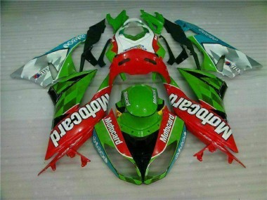 Red Green Motocard 2009-2012 ZX6R Motorcycle Fairings