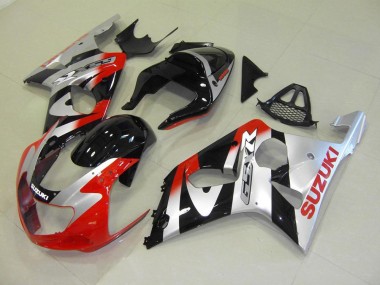 Red Silver 2000-2002 GSXR 1000 Motorcycle Fairings