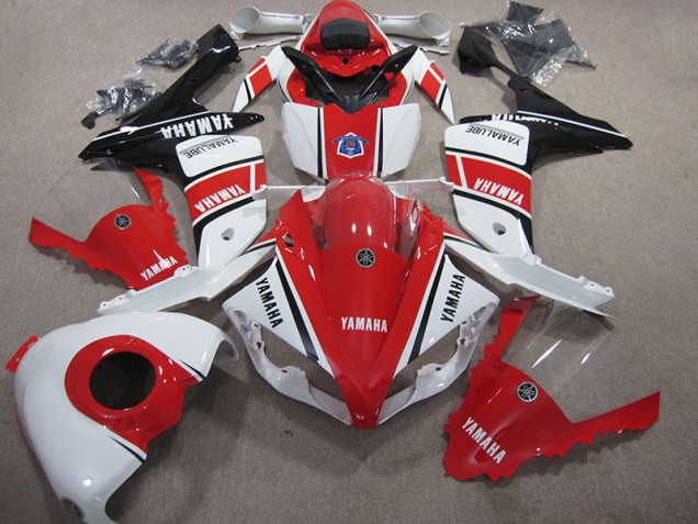 Red White 2007-2008 YZF R1 Motorcycle Fairings