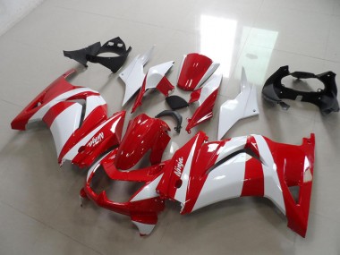 Red White 2008-2012 ZX250R Motorcycle Fairings