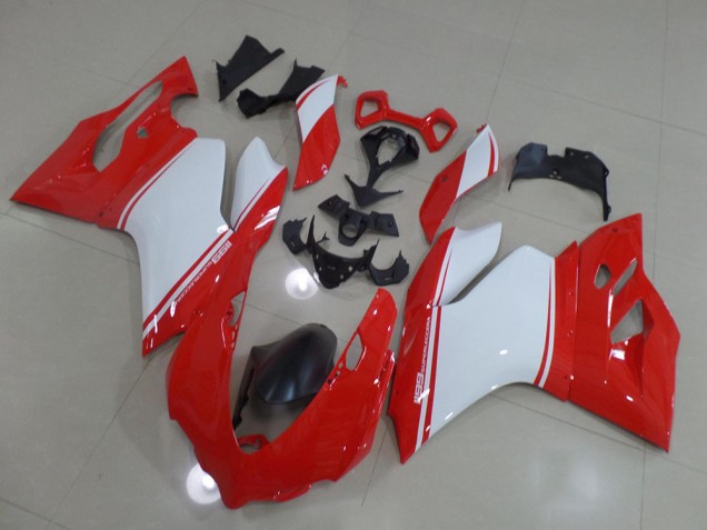 Red White 2011-2014 Ducati 1199 Motorcycle Fairings