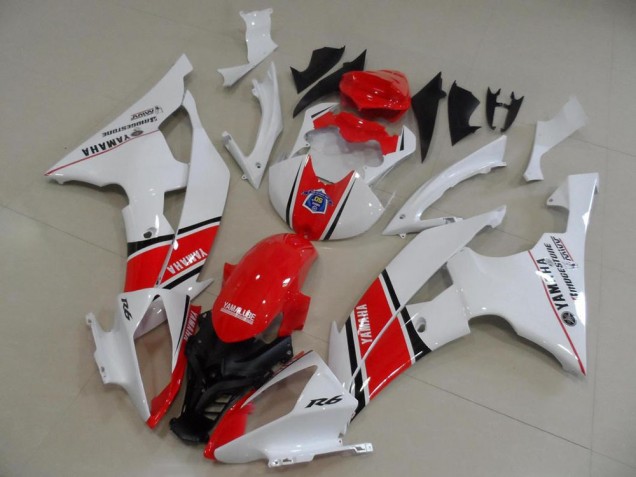 Red White OEM Style 2008-2016 YZF R6 Motorcycle Fairings