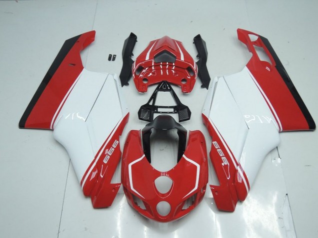 Red White Red 2005-2006 Ducati 749 999 Motorcycle Fairings