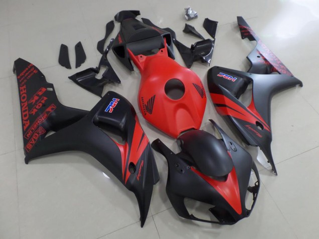 Red and Matte Black 2006-2007 CBR1000RR Motorcycle Fairings