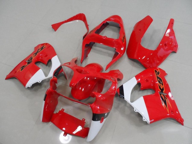 Red and White 2000-2001 ZX9R Motorcycle Fairings