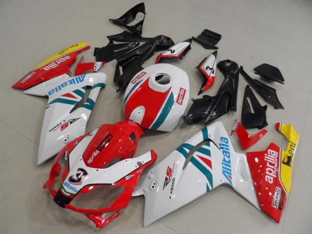 Red and Wihte 2006-2011 RS125 Motorcycle Fairings