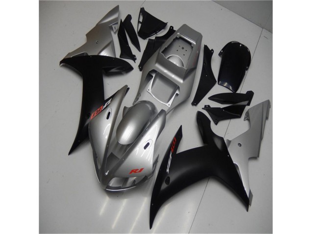 Silver Black 2002-2003 YZF R1 Motorcycle Fairings