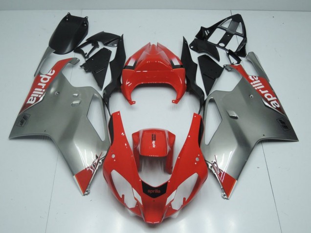 Silver and Red 2003-2006 RSV1000 Motorcycle Fairings