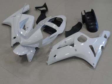 White 2003-2004 ZX6R Motorcycle Fairings