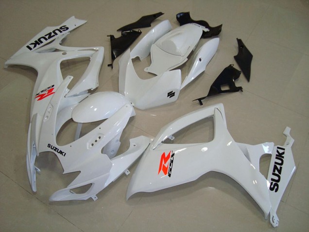 White 2006-2007 GSXR 750 Motorcycle Fairings