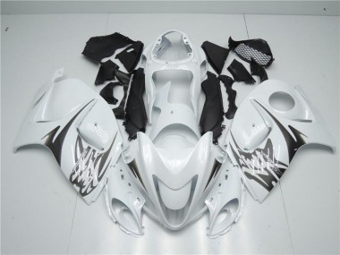 White 2008-2019 GSXR 1300 Hayabusa Motorcycle Fairings