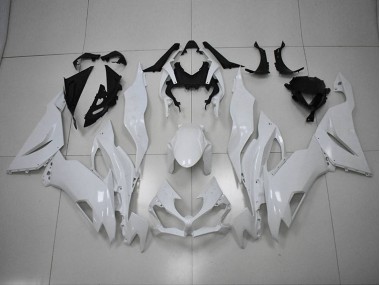 White 2019-2023 ZX6R Motorcycle Fairings