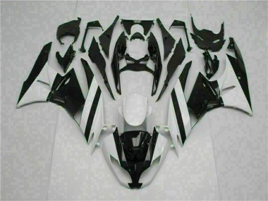 White Black 2009-2012 ZX6R Motorcycle Fairings