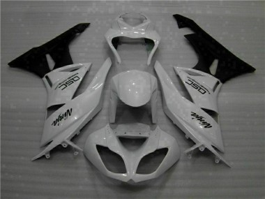 White Black Ninja 2009-2012 ZX6R Motorcycle Fairings