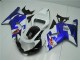 White Blue 2001-2003 GSXR 600/750 Motorcycle Fairings