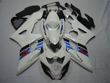 White Blue 2005-2006 GSXR 1000 Motorcycle Fairings