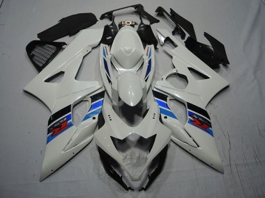 White Blue 2007-2008 GSXR 1000 Motorcycle Fairing