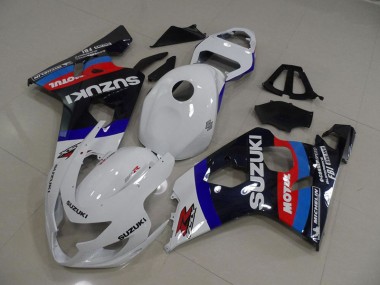 White Blue Motul 2004-2005 GSXR 750 Motorcycle Fairings