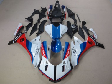 White Blue Red Advantec 2015-2019 YZF R1 Motorcycle Fairings