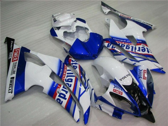 White Blue Sterilgarda Volvo 2008-2016 YZF R6 Motorcycle Fairings